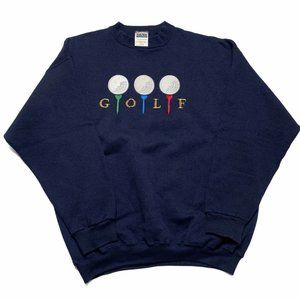 Vintage Golf Crewneck Sweatshirt Size XL blue